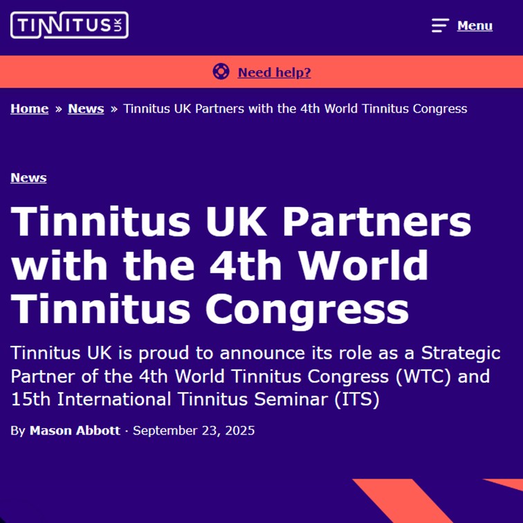 Tinnitus UK joins WTC2027 as a Strategic Partner